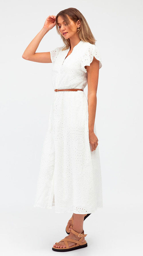 Short Sleeve Broderie Anglaise Dress