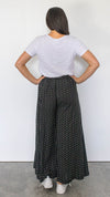 Shabby Sisters | New Arrivals | Rhett Palazzo Pants | Wide Leg Pants | Black with White Spot | Easy to Wear | Elastic Waistband at Back | Size S - XL | Classic Style  